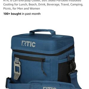 RTIC Blue Soft Sided 8 Can Everyday Portable Cooler